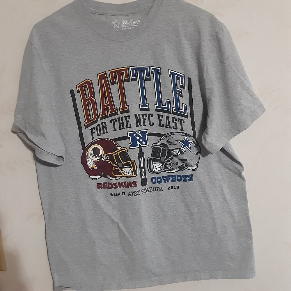 Mens Battle for the NFC East T shirt Dallas Cowboys/Washington Redskins